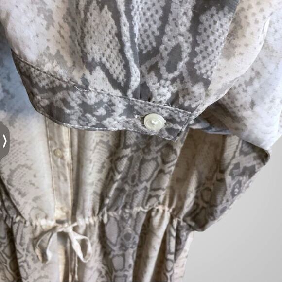 Old Navy Dress/Jacket Womens SZ 2XL Snake Print Sheer Drawstring Duster - Picture 8 of 15